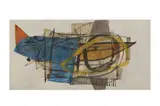 Untitled by Leigh Davis, oil and ink on linen, offered Dec 2022