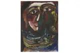 Untitled by Georges Bahgoury, oil on paper, offered Nov 2022