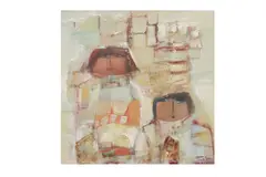 Untitled by Nashaat Moudarres, oil and mixed, offered Nov 2022