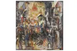 Untitled by Wosene Worke Kosrof, acrylic on canvas, offered Nov 2022