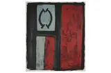 Untitled by Olu Oguibe, acrylic on canvas, offered Nov 2022