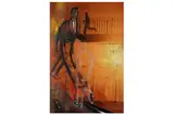 Untitled by Arlene Amaler-Raviv and Dale Yudelman, ink and oil on canvas, offered Nov 2022
