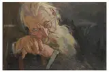 Untitled by Hussein Mohamed Youssef, oil on canvas, offered Nov 2022