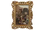 The pillory in strand by Thomas Davidson, 1884, oil, offered Nov 2022