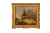 Untitled by Alfred Le Grand, oil on panel, offered Nov 2022