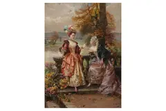 Untitled by Cesare Auguste Detti, oil on canvas, offered Nov 2022