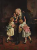 Grandfather by Joseph Clark, 1905, oil, sold May 2021