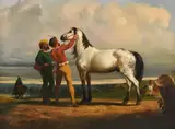 At the horse fair by Rosa Bonheur, oil, sold May 2021