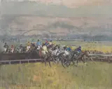Fred Wittington Memorial Race Cheltenham by Peter Biegel, oil, offered May 2021