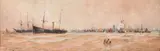 Shipping off Gravesend by Thomas Bush Hardy, 1894, watercolor, sold May 2021