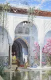 The Baths of the Sultana by Henry Stanier, 1875, watercolor, sold May 2021