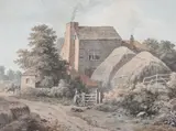 Hammersmith Common, near the TurnpikePen by Benjamin Thomas Pouncey, ink and watercolour16, sold May 2021