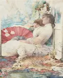 A quiet afternoon by Alessandro Rontini, watercolor, offered May 2021