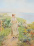 A Sailor's LassWatercolourSigned with monogram and dated 1904 (lower left)40 x 30cm (15½ x 11¾ in.) by Alfred Glendening Jnr, 1904, watercolor, sold May 2021