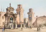 View of the Arsenale, VenicePen and ink by Carlos Grubacs, ink, offered May 2021
