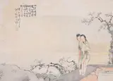 Ladies by Qian Hui'an, ink and colour on paper, sold May 2021