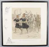 The Bonnie Blue Bonnets Frae Ower The Border by Charles Johnson Payne 'snaffles', print, sold May 2021