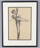Six studies of Ballet dancers Charcoal and bodycolour Signed 29.5 x 20.5cm (11½ x 8 in.) And; After 'Misti' Ferdinand Mifliez (1865 by Jean Toth, Charcoal and bodycolour, offered May 2021