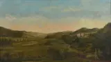 View from the Ziegelberg onto Derneburg Schloss by Ernst Friedrich Herbert zu Munster, 1818, Oil on canvas laid down on board, sold May 2021