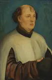 Portrait of a cleric by Georg Lemberger, oil on panel, sold Mar 2021