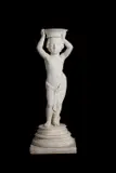 A sculpted white marble model of a standing putto by Rinaldo Rinaldi, 1853, sculpture, sold Mar 2021