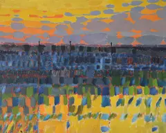 Sundown: Carnalridge by Colin Middleton, oil, sold Mar 2021