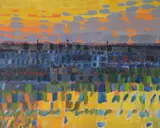 Sundown: Carnalridge by Colin Middleton, oil, sold Mar 2021
