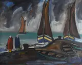 Coming Home by Markey Robinson, oil, offered Mar 2021