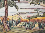 Boathaven, Old Head, Louisburg, Co by Kitty Wilmer O'Brien, oil, sold Mar 2021