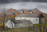Welsh Cottages by Fred Uhlman, oil, sold Mar 2021