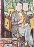 Portrait of David Cleghorn ThomsonOil on canvasSigned (lower left)63 x 48cm (24¾ x 18¾ in.)Painted in 1949 by Edward Wolfe, 1949, oil, sold Mar 2021