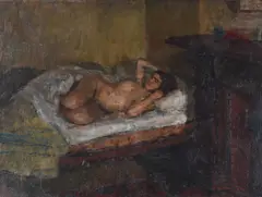 Nude by Ruskin Spear, Oil on canvas laid to board, sold Mar 2021