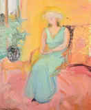 Wedding Guest by Rose Hilton, Oil on canvasSigned, sold Mar 2021