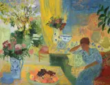 En Fin de Journee by Nancy Delouis, oil, sold Mar 2021