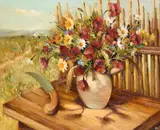 Fleurs des champsOil on canvas Signed (lower right)60 x 73cm (23½ x 28½ in.)Painted in 1935 by Marcel Dyf, 1935, oil, sold Mar 2021