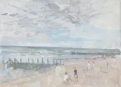 North Sea 1 by Peter Greenham, Oil on canvas-board, sold Mar 2021