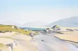 Sheep on the Shore, Luskentyre, Isle of HarrisOil on canvas laid to board Signed (lower right)51 x 76cm (20 x 29¾ in.) by Alastair W. Thomson, oil, sold Mar 2021