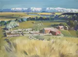 A central Otago sheep station by Peter McIntyre, oil, sold Mar 2021