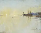 First on the Tide by Edward Seago, oil, sold Mar 2021