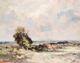 Landscape near Martham, Norfolk Oil on board Signed (lower left)51.5 x 66cm (20¼ x 25 in.)Provenance:P by Edward Seago, Oil on board, sold Mar 2021