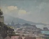 A panoramic view of Sorrento by Edward Seago, oil, sold Mar 2021