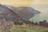Coastal landscape study by Phelan Gibb, oil, sold Mar 2021