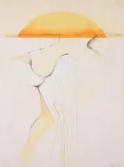 Abstract CompositionWatercolour by Adrian Heath, pencil and pastelSigned, sold Mar 2021