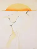 Abstract CompositionWatercolour by Adrian Heath, pencil and pastelSigned, sold Mar 2021