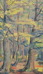 Trees by Phelan Gibb, watercolor, sold Mar 2021
