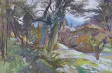 The Artist's Garden by Phyllis Bray, Gouache, sold Mar 2021
