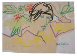 Lady with red fingernailsPastel and pencilSigned (lower right)59.5 x 42cm (23¼ x 16½ in.)UnframedTogether with three further similar portraits by Muriel Pemberton, drawing, sold Mar 2021