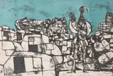 Troubadours at Les Beaux by Julian Trevelyan, pencil, sold Mar 2021