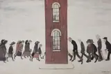 Meeting Point by L. S. Lowry, lithograph, sold Mar 2021
