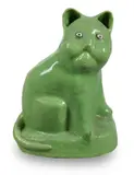 CatGlazed earthenwareSigned with initials and dated 5.9.2001 (on the underside)Height: 25cm (10in.) by Hylton Nel, sculpture, sold Mar 2021